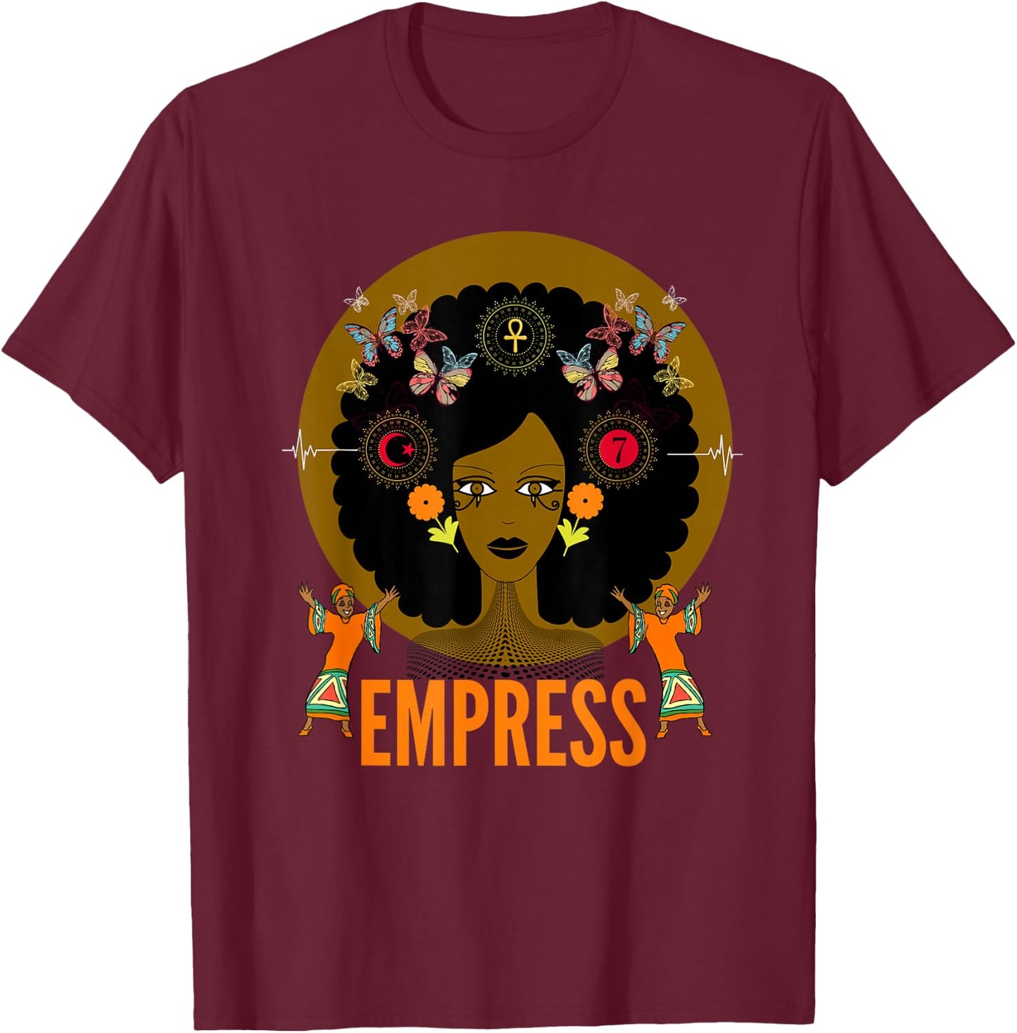 Empress - Moorish Women Moabitess Matriach T-Shirt - T-Shirt | Maroon