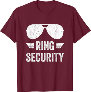 Ring Security Funny for Ring Bearer Boys Youth Men T-Shirt - T-Shirt | Maroon