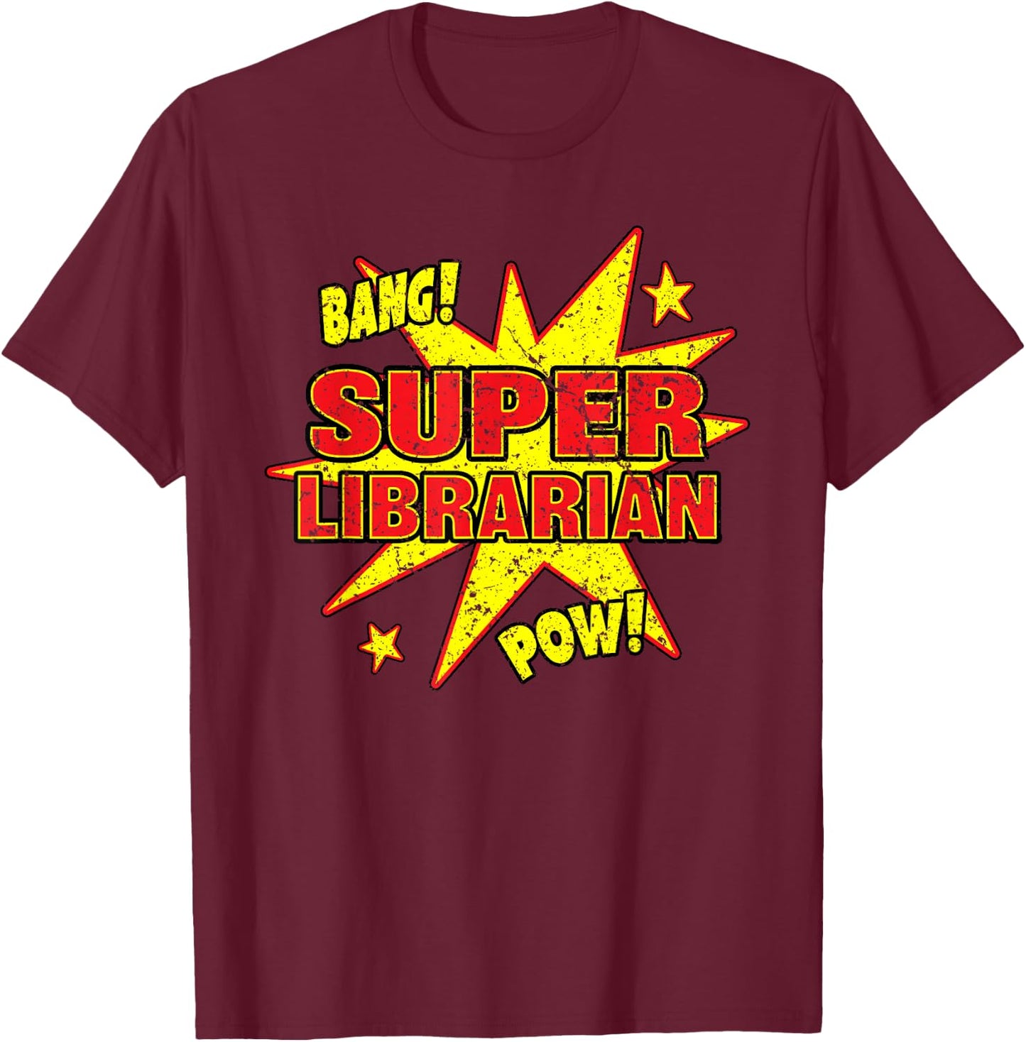 Super Librarian Super Power Public Library T-Shirt - T-Shirt | Maroon