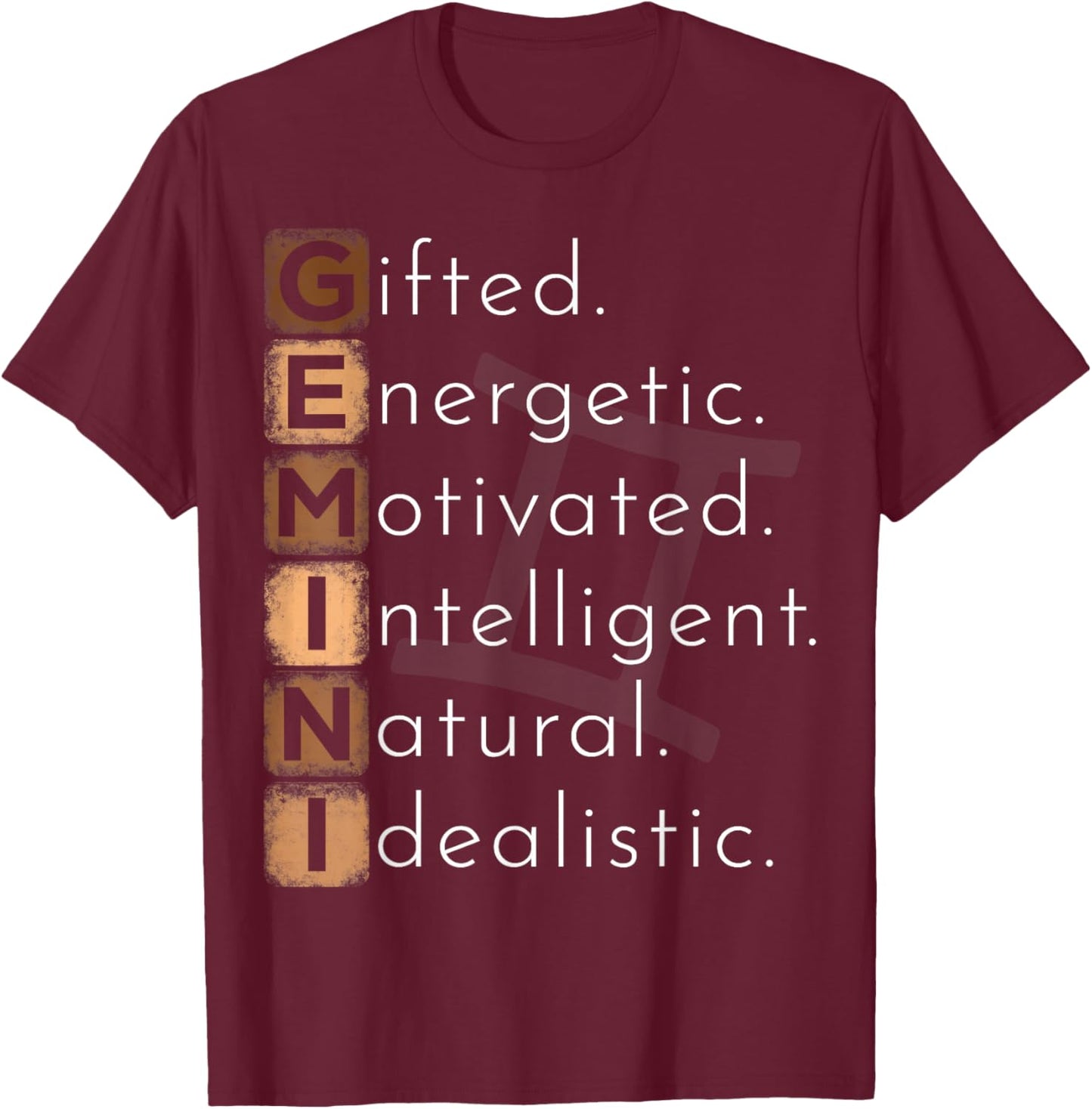 Gemini Zodiac Sign Women Kids Gemini Birthday Funny T-Shirt - T-Shirt | Maroon