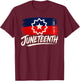 Juneteenth Flag Shirts Men Women T-Shirt - T-Shirt | Maroon