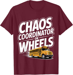 School Bus Driver Humor Yellow Bus T-Shirt - T-Shirt | Maroon