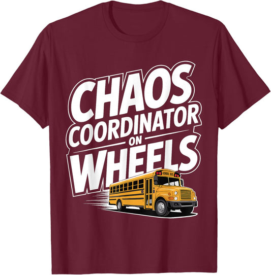 School Bus Driver Humor Yellow Bus T-Shirt - T-Shirt | Maroon