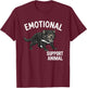 Funny Emotional Support Tasmanian Devil Wildlife T-Shirt - T-Shirt | Maroon
