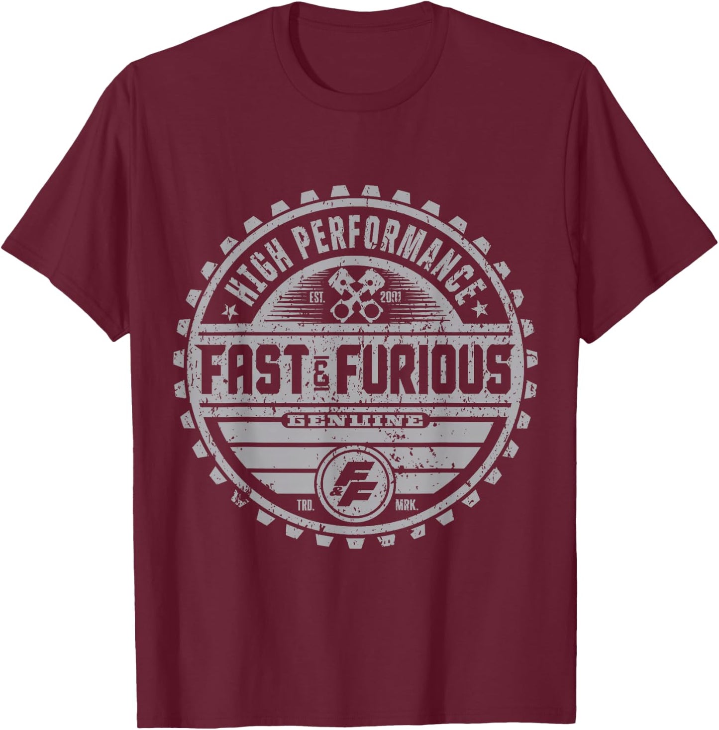 Fast & Furious Classic Garage Logo T-Shirt - T-Shirt | Maroon