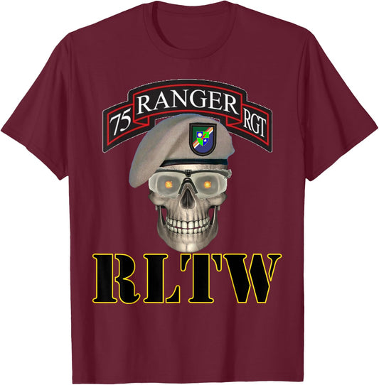 75th Rangers - Army Vets of Ft Benning Ranger Units T-Shirt - T-Shirt | Maroon