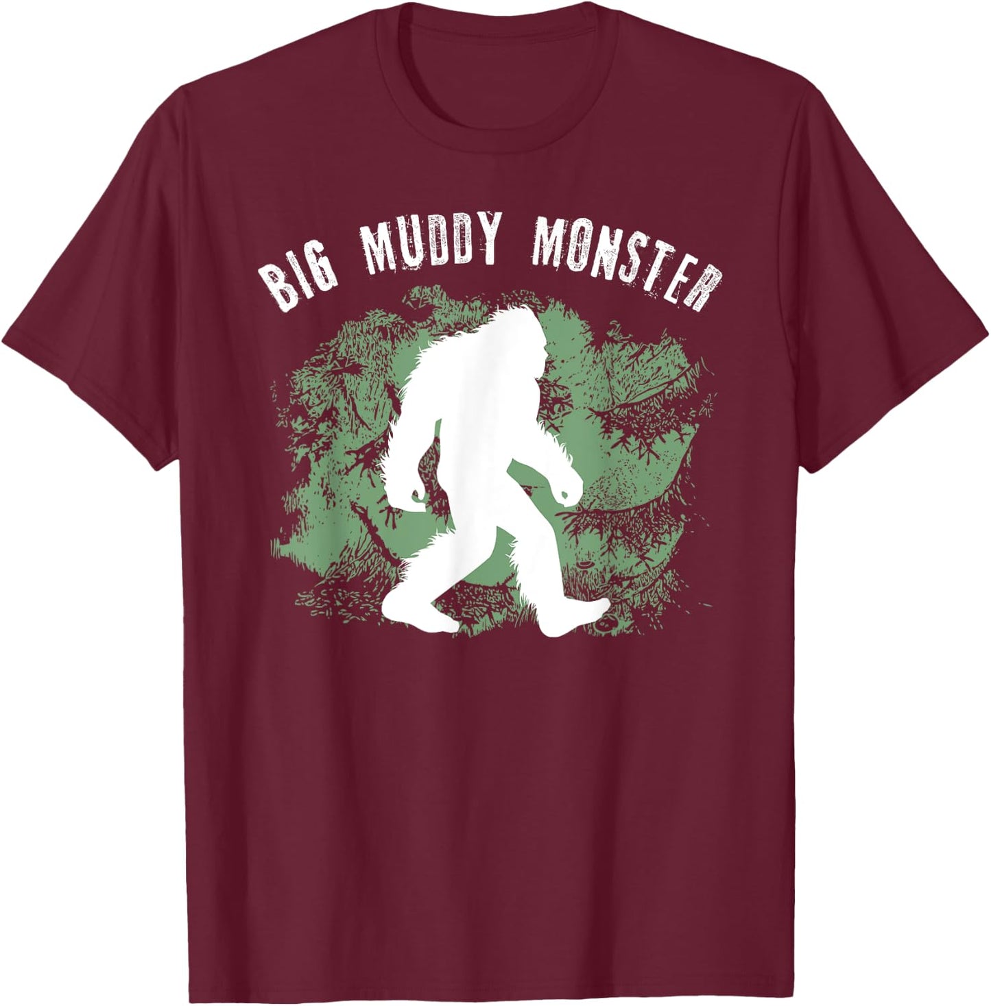 Bigfoot Big Muddy Monster Sasquatch Illinois Cryptid T-Shirt - T-Shirt | Maroon