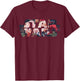 Star Wars Antique Flower Print Logo Graphic T-Shirt - T-Shirt | Maroon