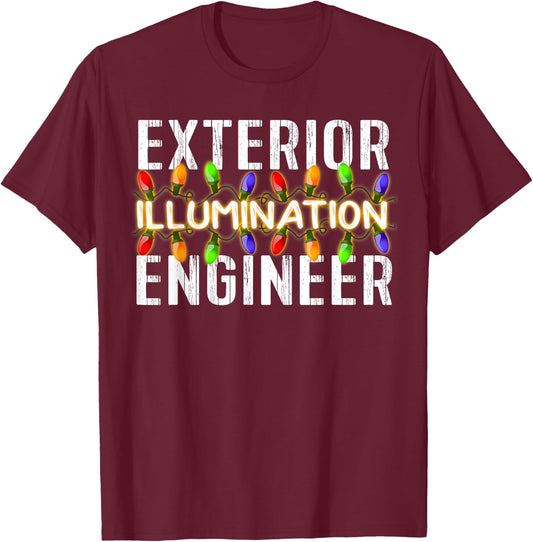 Exterior Illumination Engineer Christmas Lights T-Shirt - T-Shirt | Maroon