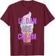 Forrest Gump Lt. Dan Ice Cream Logo T-Shirt - T-Shirt | Maroon