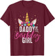 Daddy Of The Birthday Girl Father Gift Unicorn Birthday T-Shirt - T-Shirt | Maroon