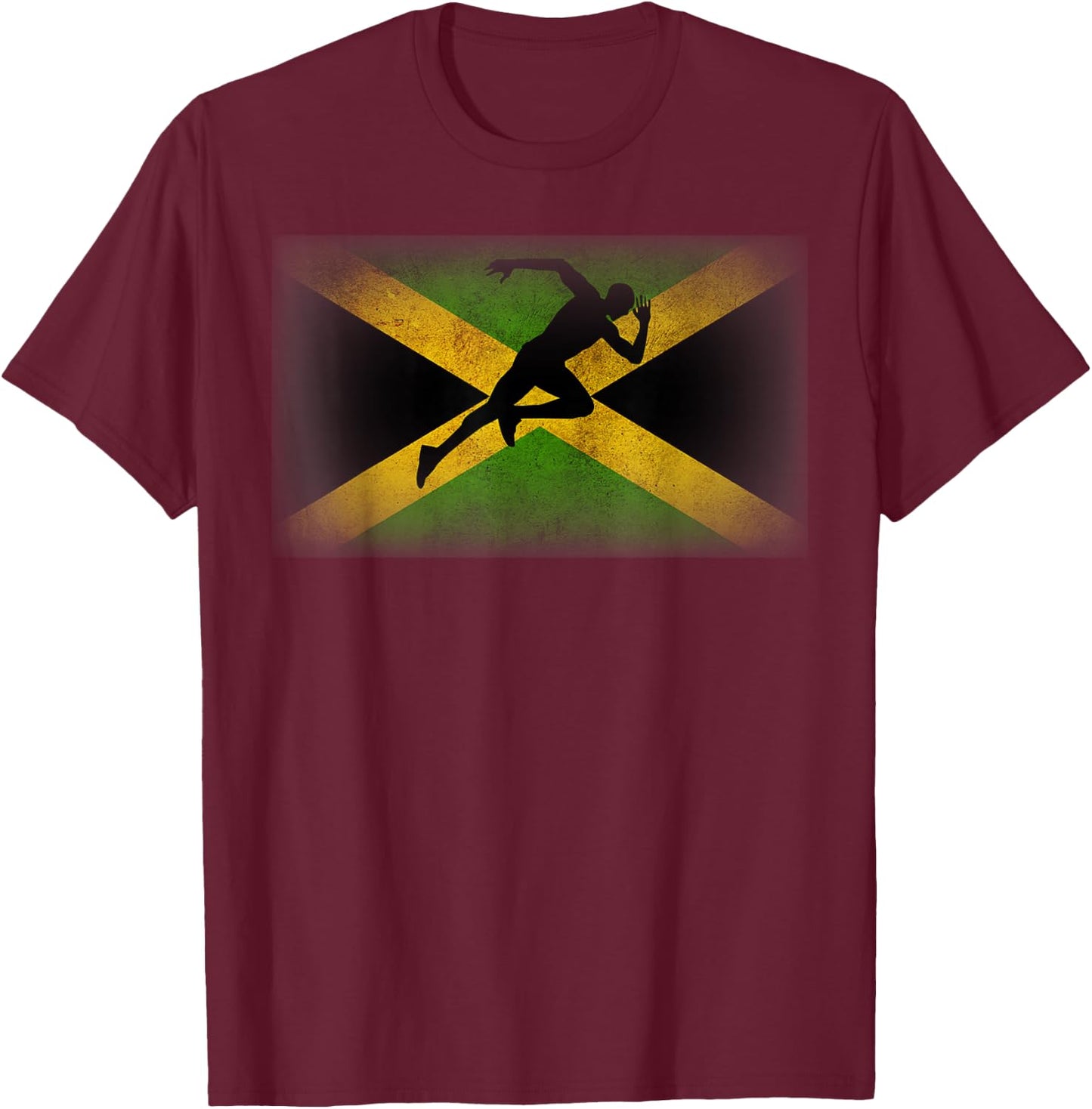 Jamaica Penn Relay running T-Shirt - T-Shirt | Maroon