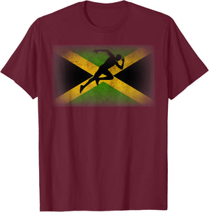 Jamaica Penn Relay running T-Shirt - T-Shirt | Maroon