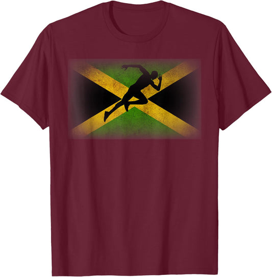 Jamaica Penn Relay running T-Shirt - T-Shirt | Maroon