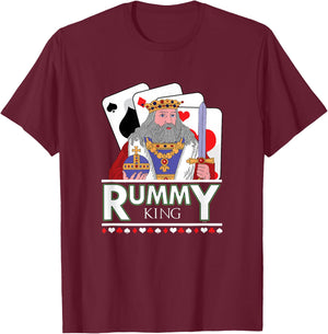 Gin Rummy King Card Game Playing Card Dice Poker Gift T-Shirt - T-Shirt | Maroon