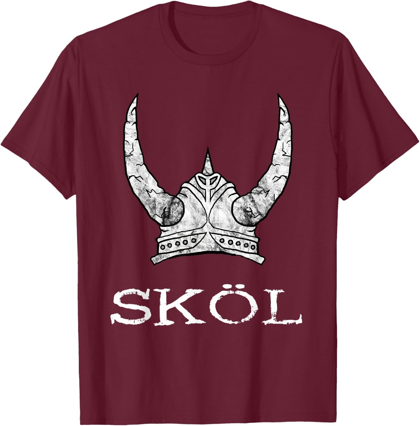 Keltische Schweden Skandinavien Wikinger Geschenke Skl Viking Helmet Nordmann Warrior Nordic Mythology T-Shirt - T-Shirt | Maroon
