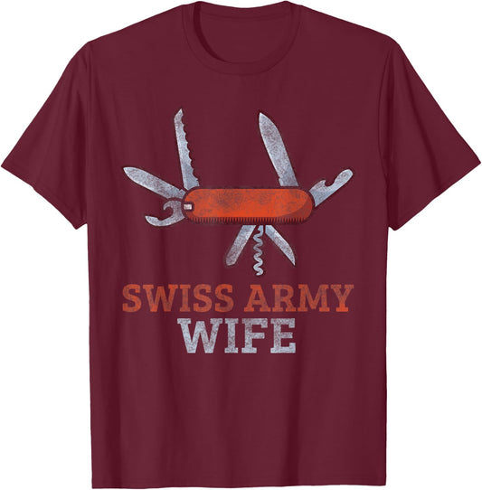 Swiss wife | Gift Swiss T-Shirt - T-Shirt | Maroon