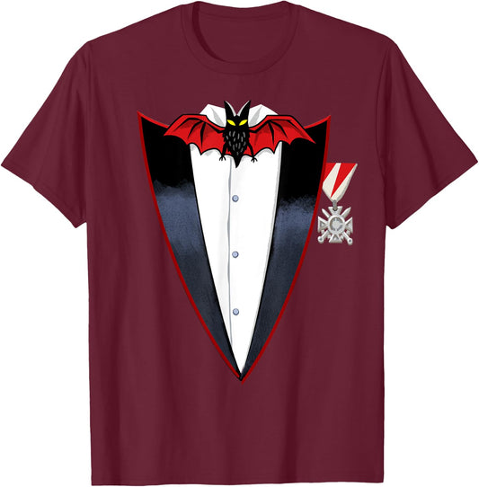 Realistic Dracula Tuxedo - Instant costume T-Shirt - T-Shirt | Maroon