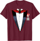 Realistic Dracula Tuxedo - Instant costume T-Shirt - T-Shirt | Maroon