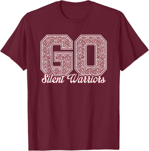 Alabama For The Deaf Silent Warriors GO! School Pride T-Shirt - T-Shirt | Maroon