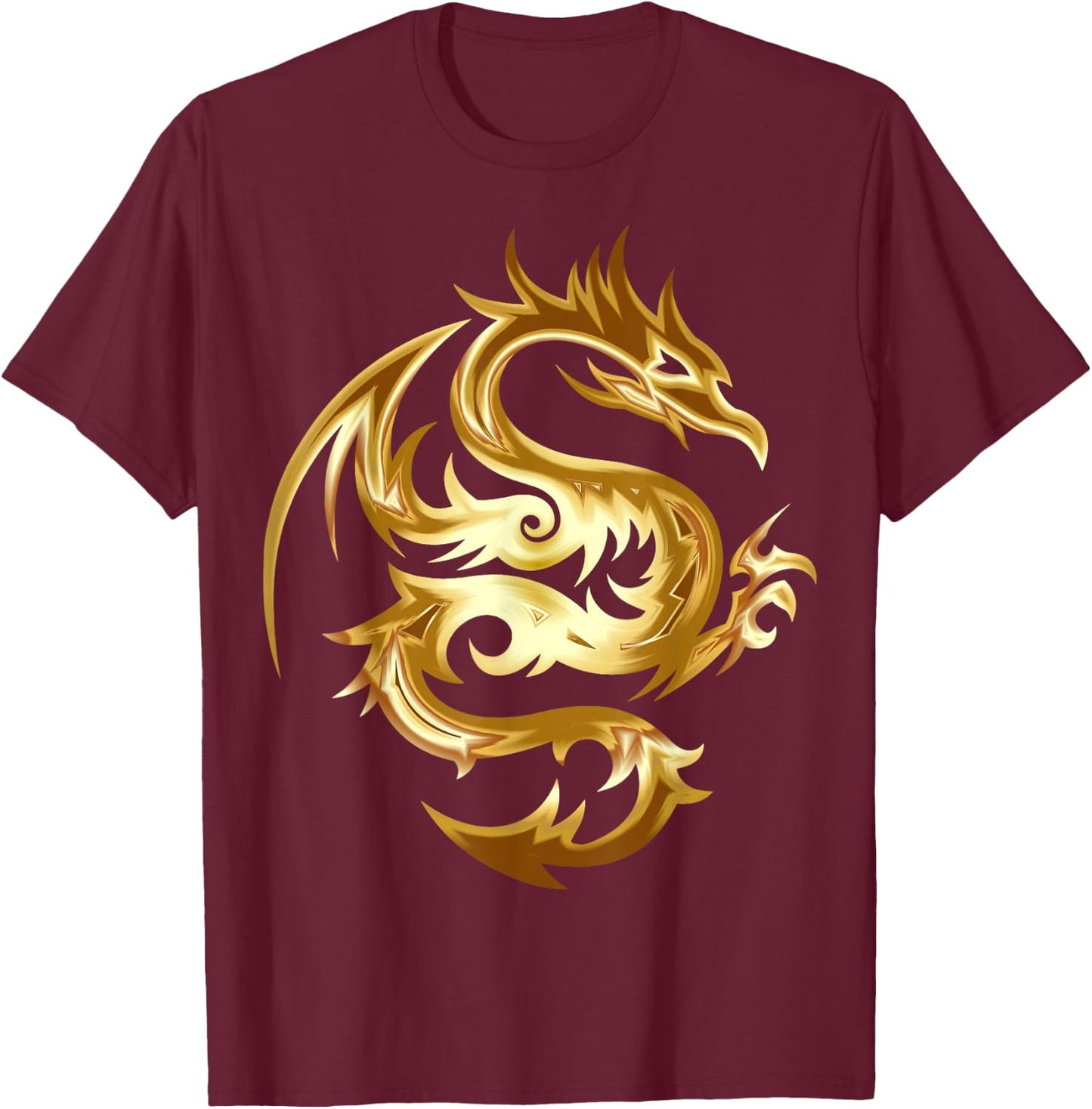 Dragon Gold T-Shirt - T-Shirt | Maroon