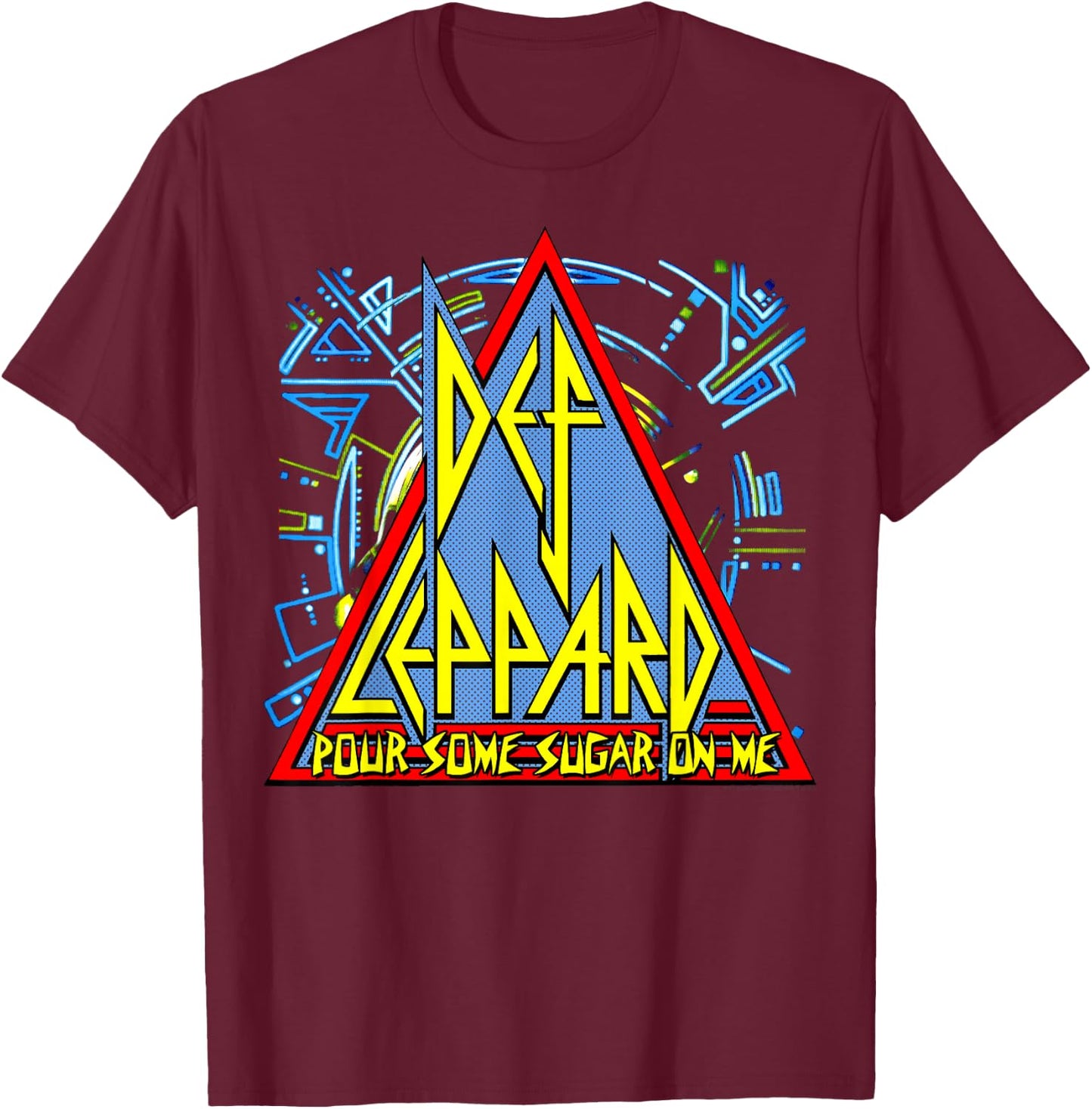 Def Leppard - Sugar Logo T-Shirt - T-Shirt | Maroon