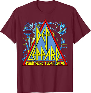 Def Leppard - Sugar Logo T-Shirt - T-Shirt | Maroon