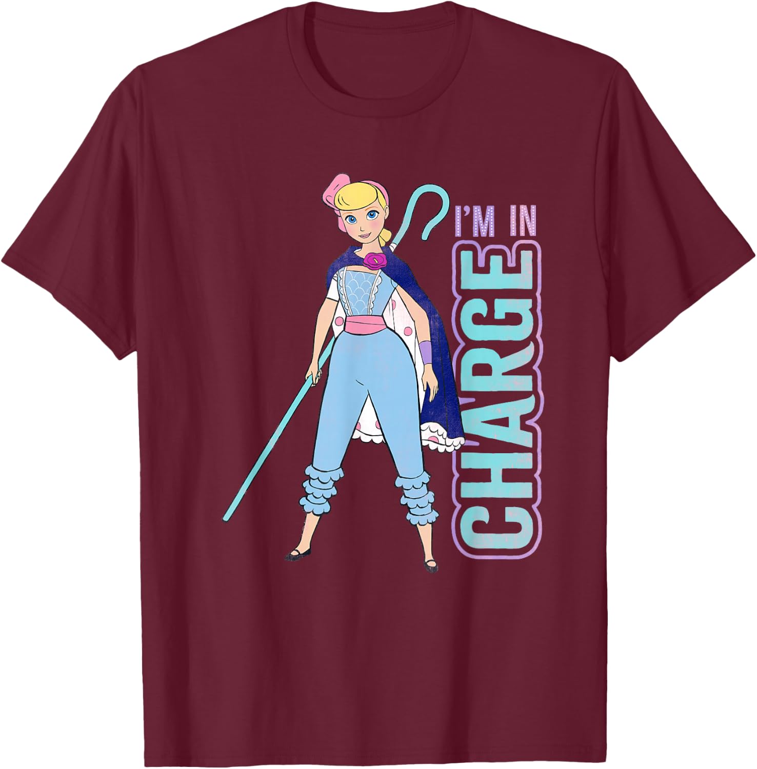 Disney Pixar Toy Story 4 Bo Peep I'm in Charge T-Shirt - T-Shirt | Maroon