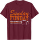 Retro Sunday Funday Football Fan Men Women Kids T-Shirt - T-Shirt | Maroon