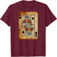 Black Queen Spade Playing Card - - Men Women Youth T-Shirt - T-Shirt | Maroon