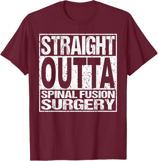 Spinal Fusion Surgery Lumbar Spine Back Recovery Gift T-Shirt - T-Shirt | Maroon