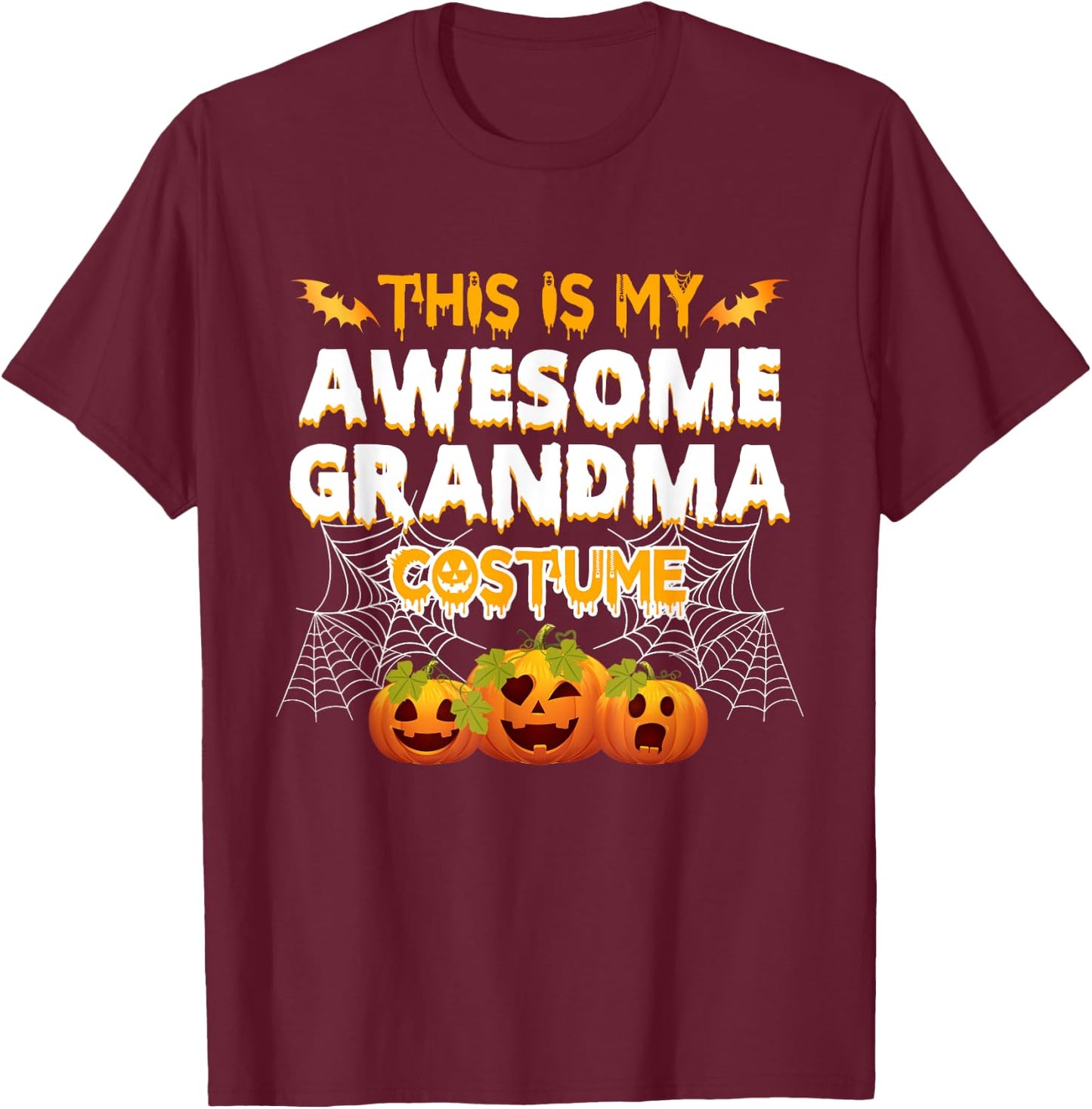 This is My Awesome Grandma Costume T-Shirt - T-Shirt | Maroon