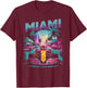 Miami Racing Gifts Men Women Race Car Racer Driver T-Shirt - T-Shirt | Maroon