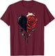 Red Rose Heart Flower Botanist Garden Gardening Flower Rose T-Shirt - T-Shirt | Maroon