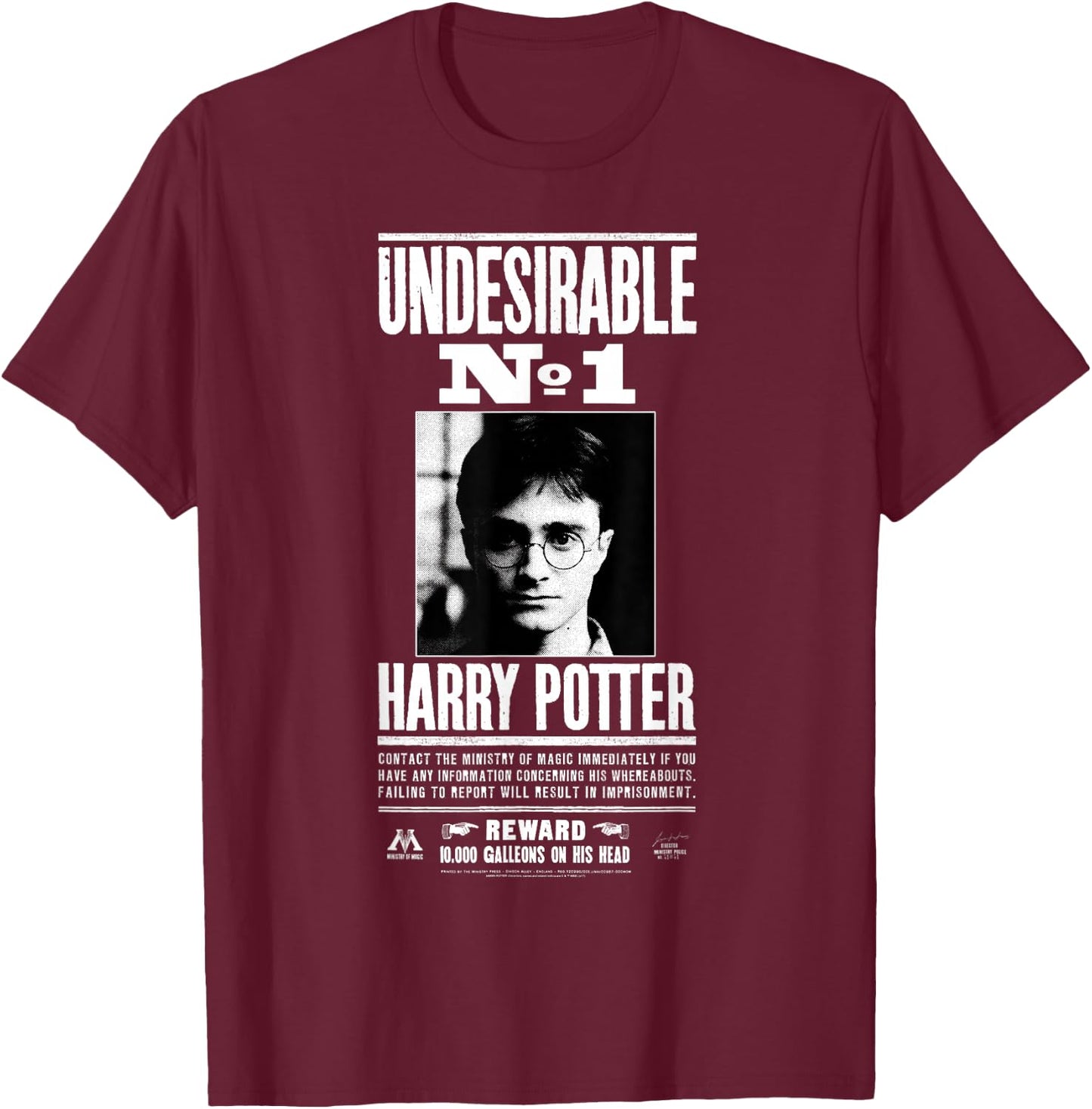 Harry Potter Undesirable No 1 T-Shirt - T-Shirt | Maroon