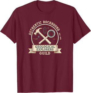 Vintage Rockhounding Mineralogy Rock Collector T-Shirt - T-Shirt | Maroon