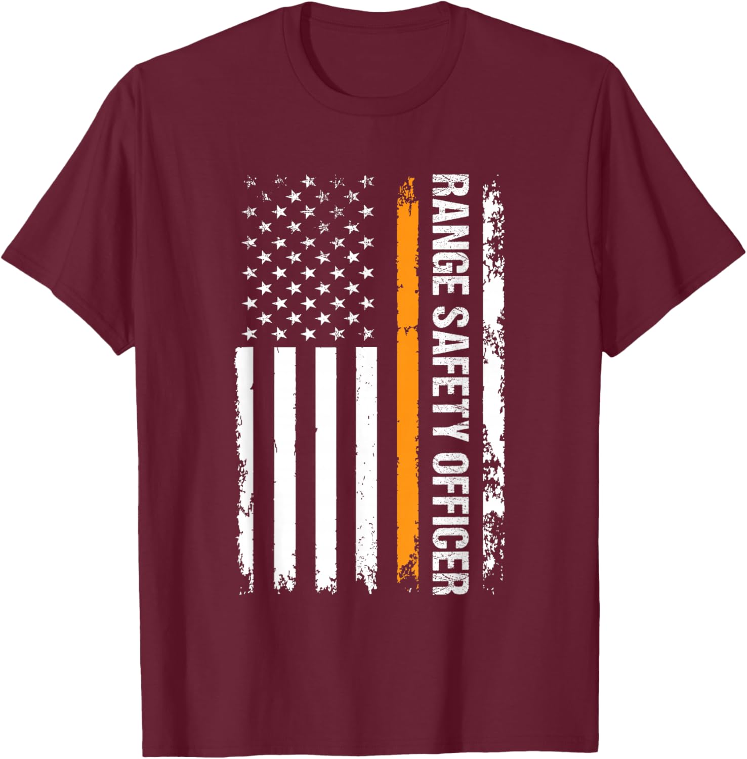 American Firearms Instructor Gun Range Safety Officer T-Shirt - T-Shirt | Maroon
