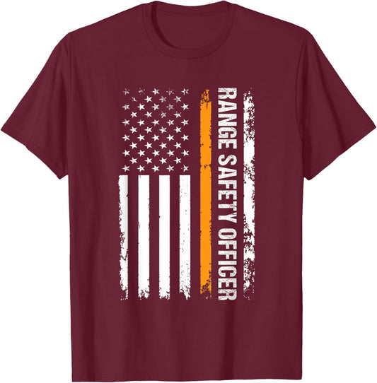 American Firearms Instructor Gun Range Safety Officer T-Shirt - T-Shirt | Maroon