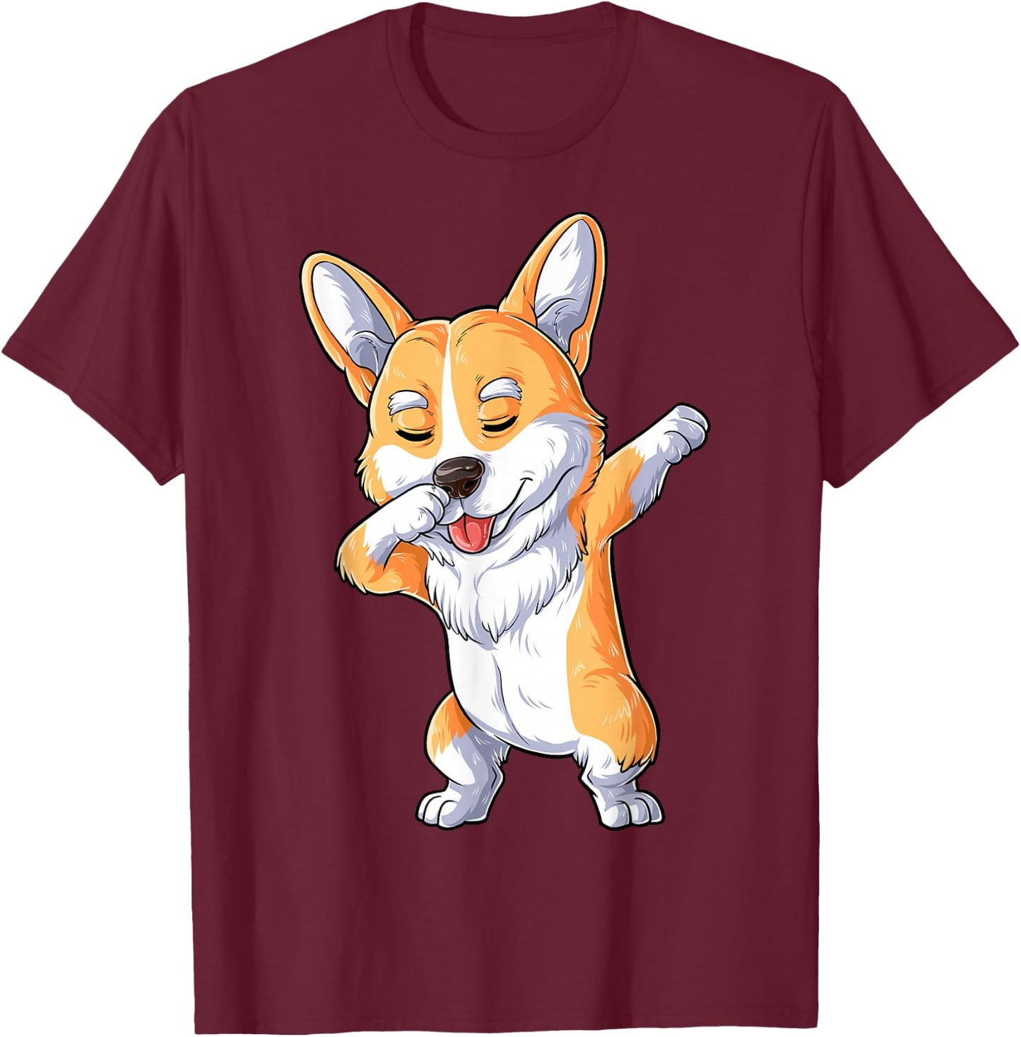 Dabbing Corgi T Shirt Boys Kids Dog Lover Dab Dance Gifts T-Shirt - T-Shirt | Maroon