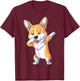 Dabbing Corgi T Shirt Boys Kids Dog Lover Dab Dance Gifts T-Shirt - T-Shirt | Maroon