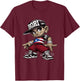Bori Kid Puerto Rican Flag Boricua Attitude Cute Hip Hop Fun T-Shirt - T-Shirt | Maroon