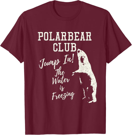 Polar Bear Club Freezing Water Vintage Distressed T shirt T-Shirt - T-Shirt | Maroon