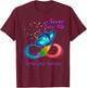 Butterfly Thyroid Cancer Awareness T-Shirt - T-Shirt | Maroon