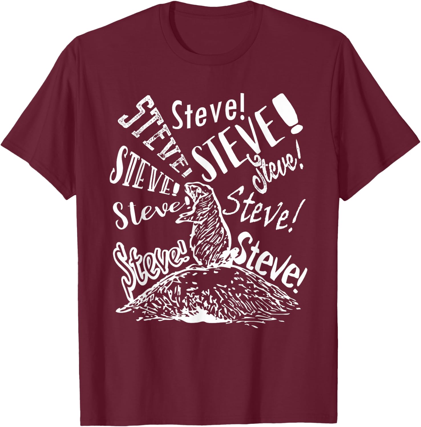 Viral Prairie Dog Calling Steve Allen Funny Men Women Girls Kids T-Shirt - T-Shirt | Maroon
