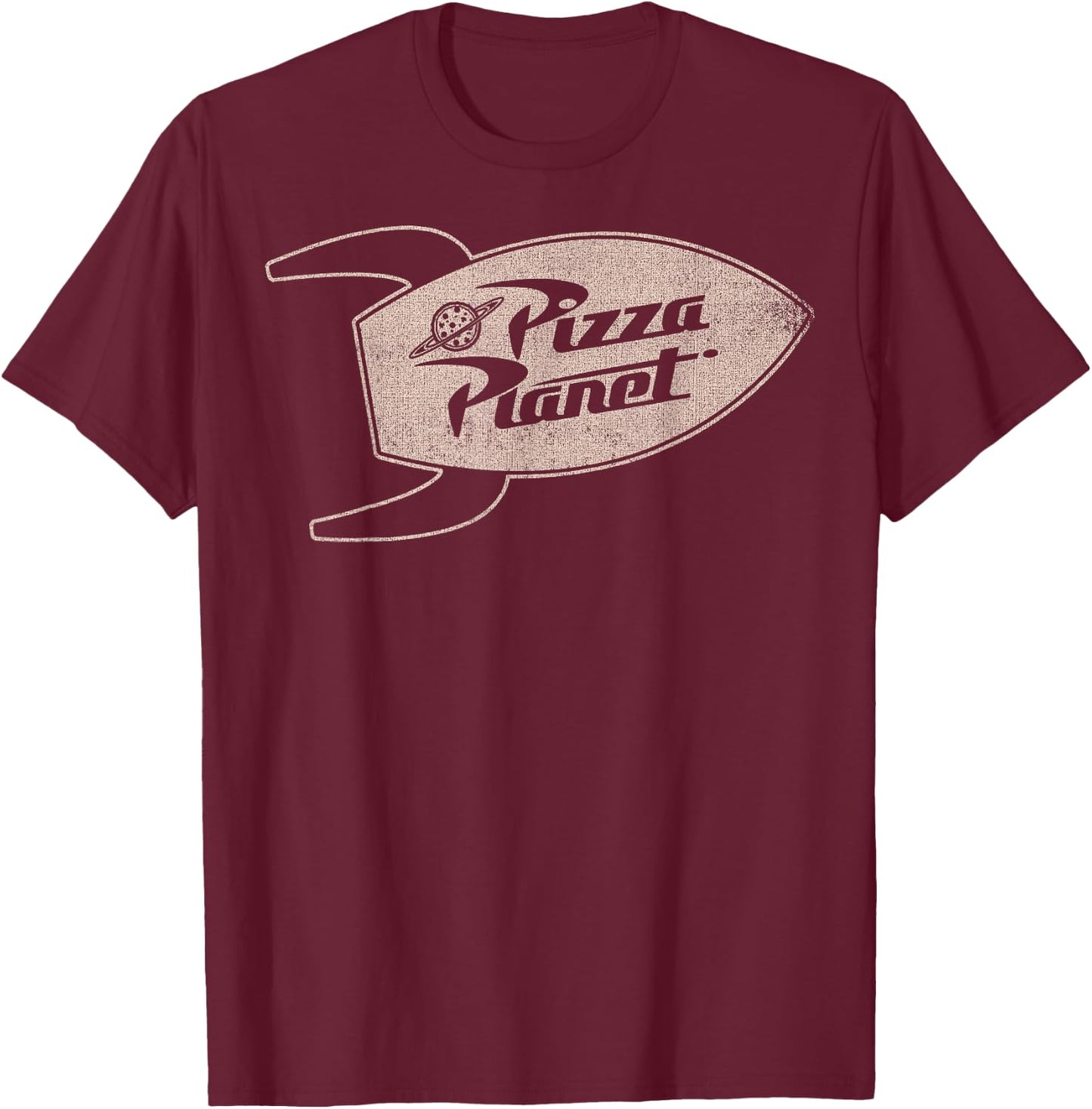 Disney Pixar Toy Story Pizza Planet Rocket Shuttle T-Shirt - T-Shirt | Maroon