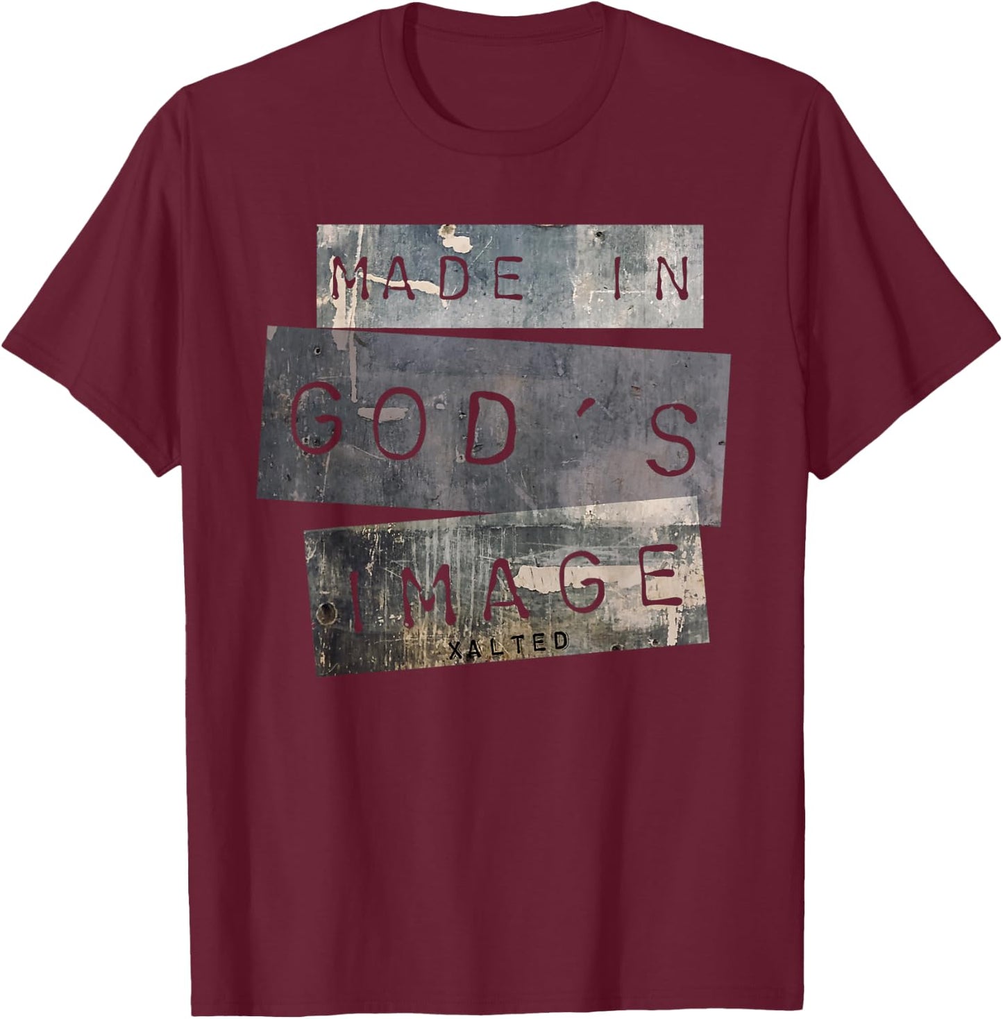 Made in God's Image T Shirt Christian Gift T-Shirt - T-Shirt | Maroon