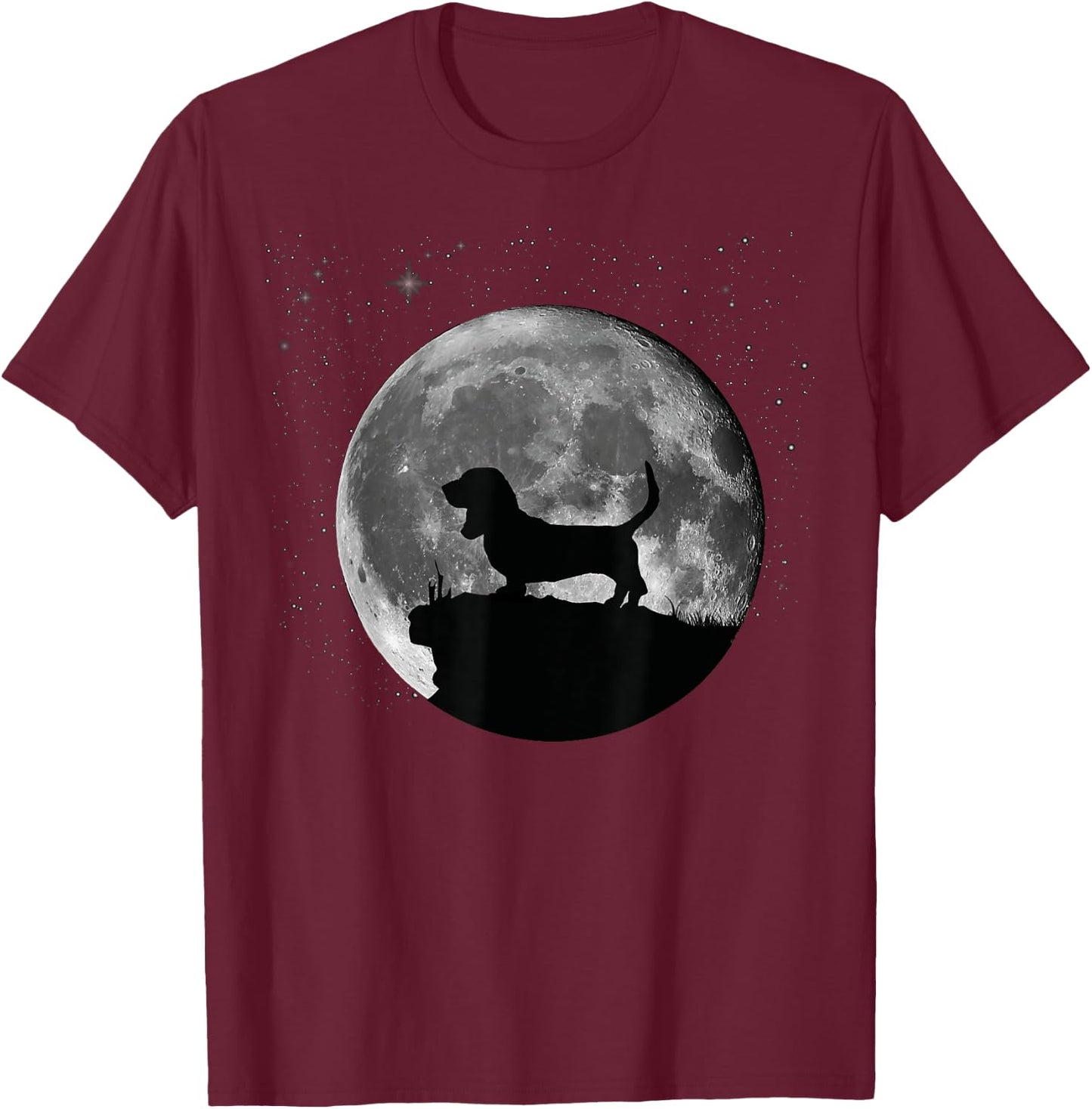Basset Hound Dog Women Kids T-Shirt - T-Shirt | Maroon