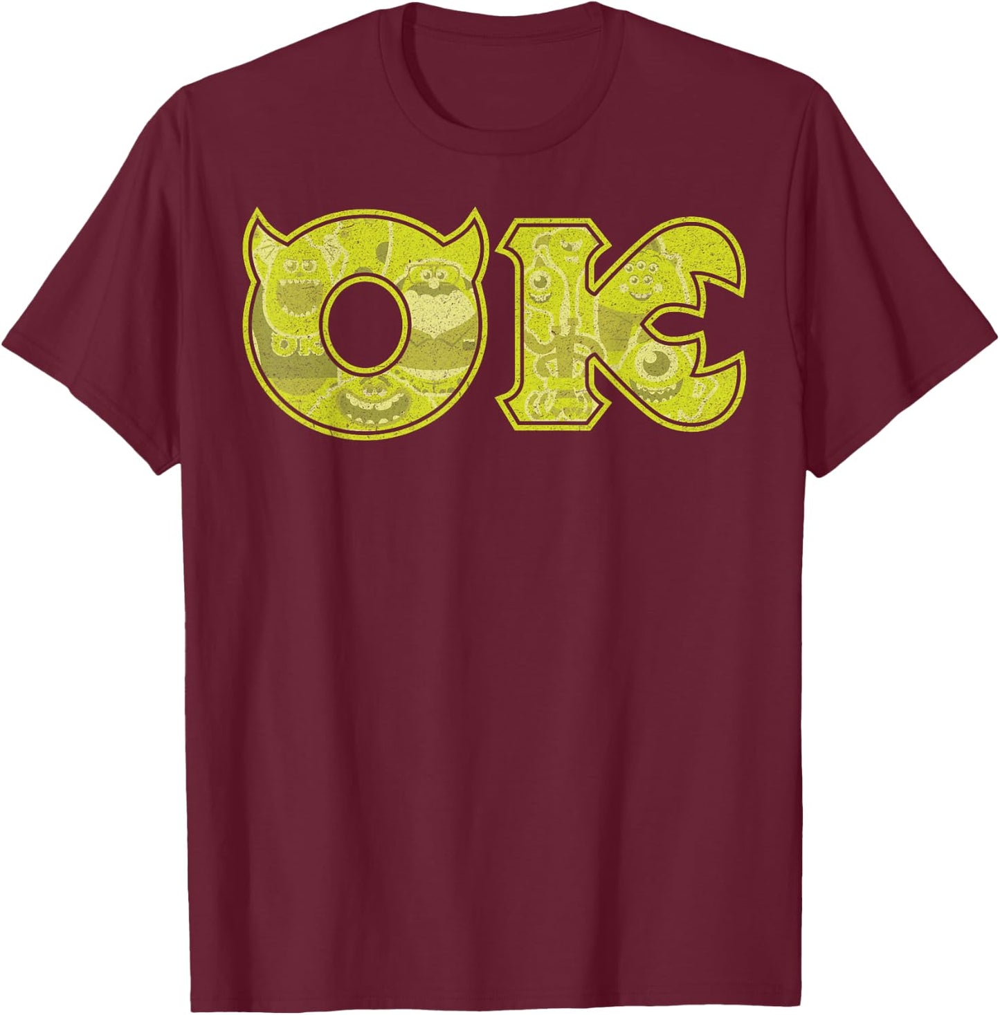 Disney Pixar Monsters University Oozma Kappa Logo Fill T-Shirt - T-Shirt | Maroon