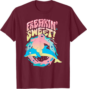 Family Guy Freakin Sweet Peter Griffin Colorful Chest Logo T-Shirt - T-Shirt | Maroon