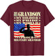 My Grandson My Soldier Hero Proud Military Grandad Gifts T-Shirt - T-Shirt | Maroon
